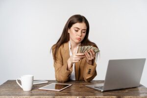 Woman's behavior changes for financial