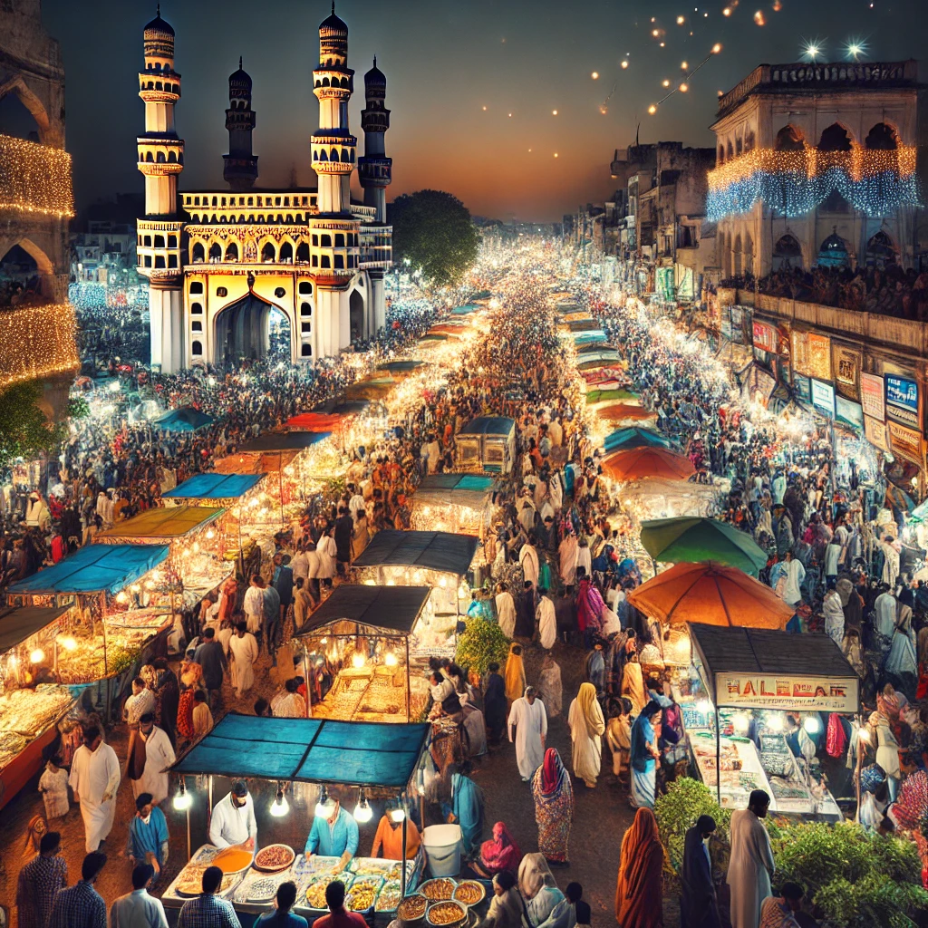 Image representing Hyderabad night life during ramadhan